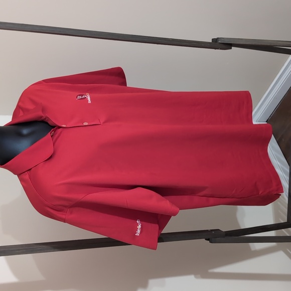 Nike Golf| Red Travistock Cup Athletic Dry Fit Short Sleeved Polo - Picture 4 of 12